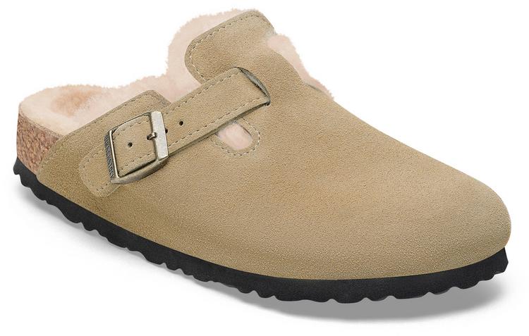 Birkenstock Birkenstock Boston Shearling Sandalen Damen - taupe - 0 | SportScheck