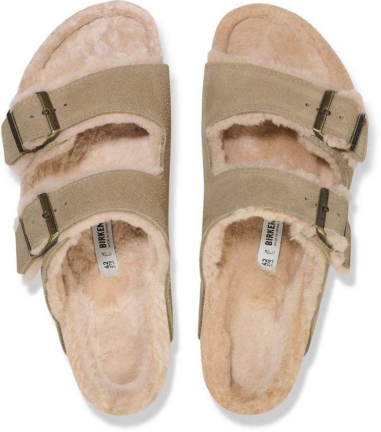 Birkenstock Birkenstock Arizona Shearling Sandalen Damen - taupe - 0 | SportScheck