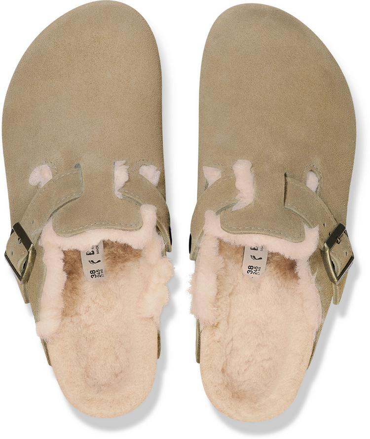 Birkenstock Birkenstock Boston Shearling Sandalen Damen - taupe - 0 | SportScheck
