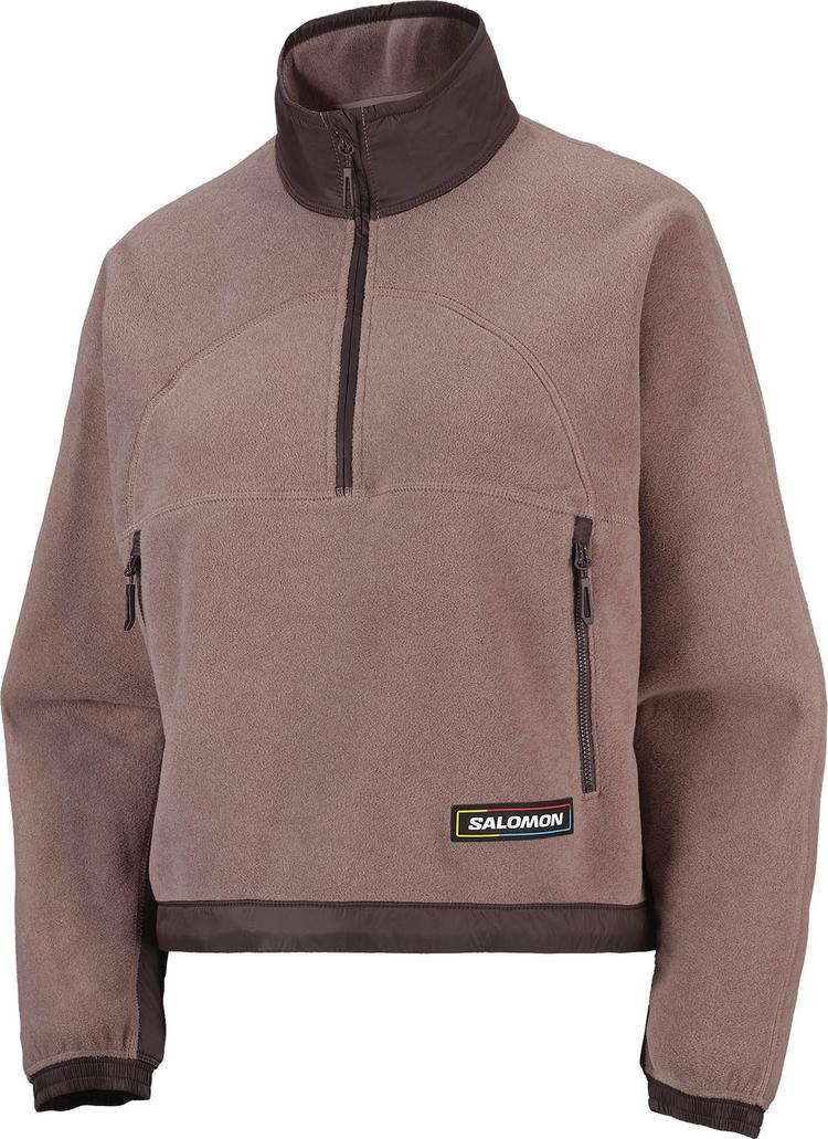 Salomon Salomon CHROMA CROP Fleeceshirt Damen - antler - 0 | SportScheck