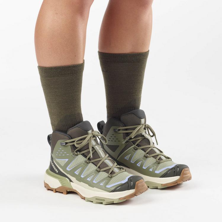 Salomon Salomon X ULTRA 360 EDGE MID Wanderschuhe Damen - tea-deep lichen green-brunnera blue - 0 | SportScheck