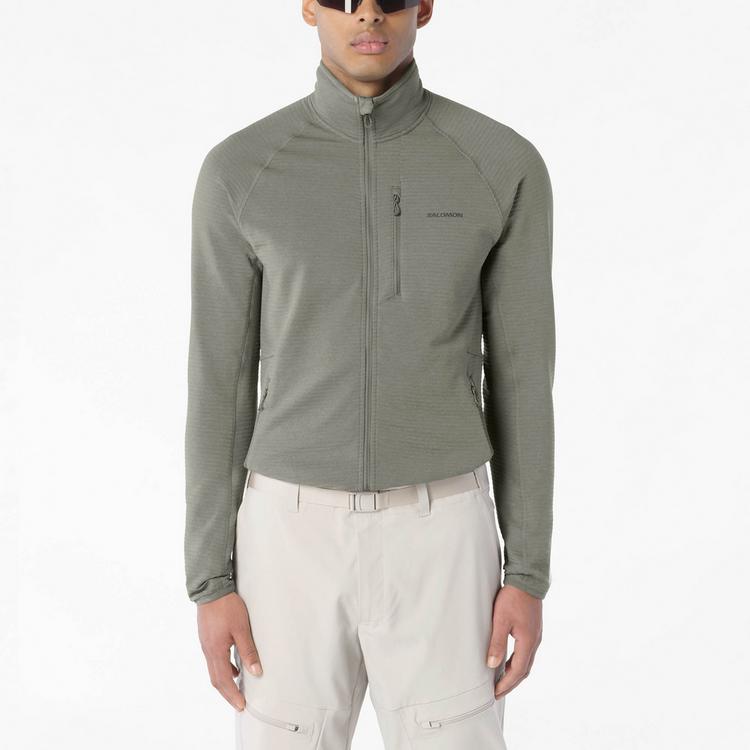 Salomon Salomon ESSENTIAL LIGHTWARM Fleecejacke Herren - castor gray - 0 | SportScheck