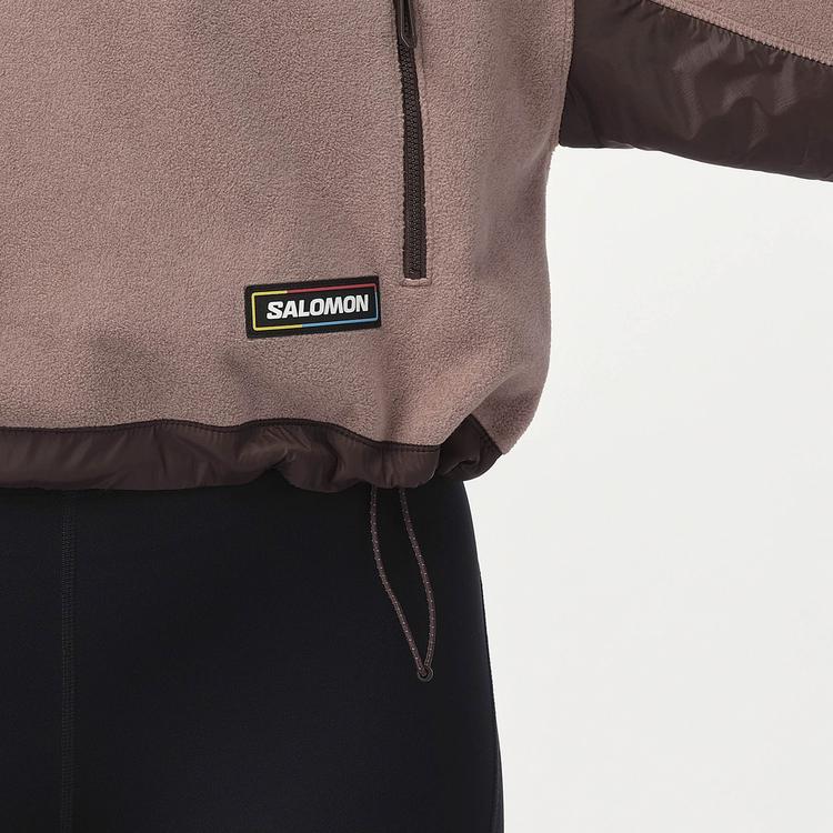 Salomon Salomon CHROMA CROP Fleeceshirt Damen - antler - 2 | SportScheck