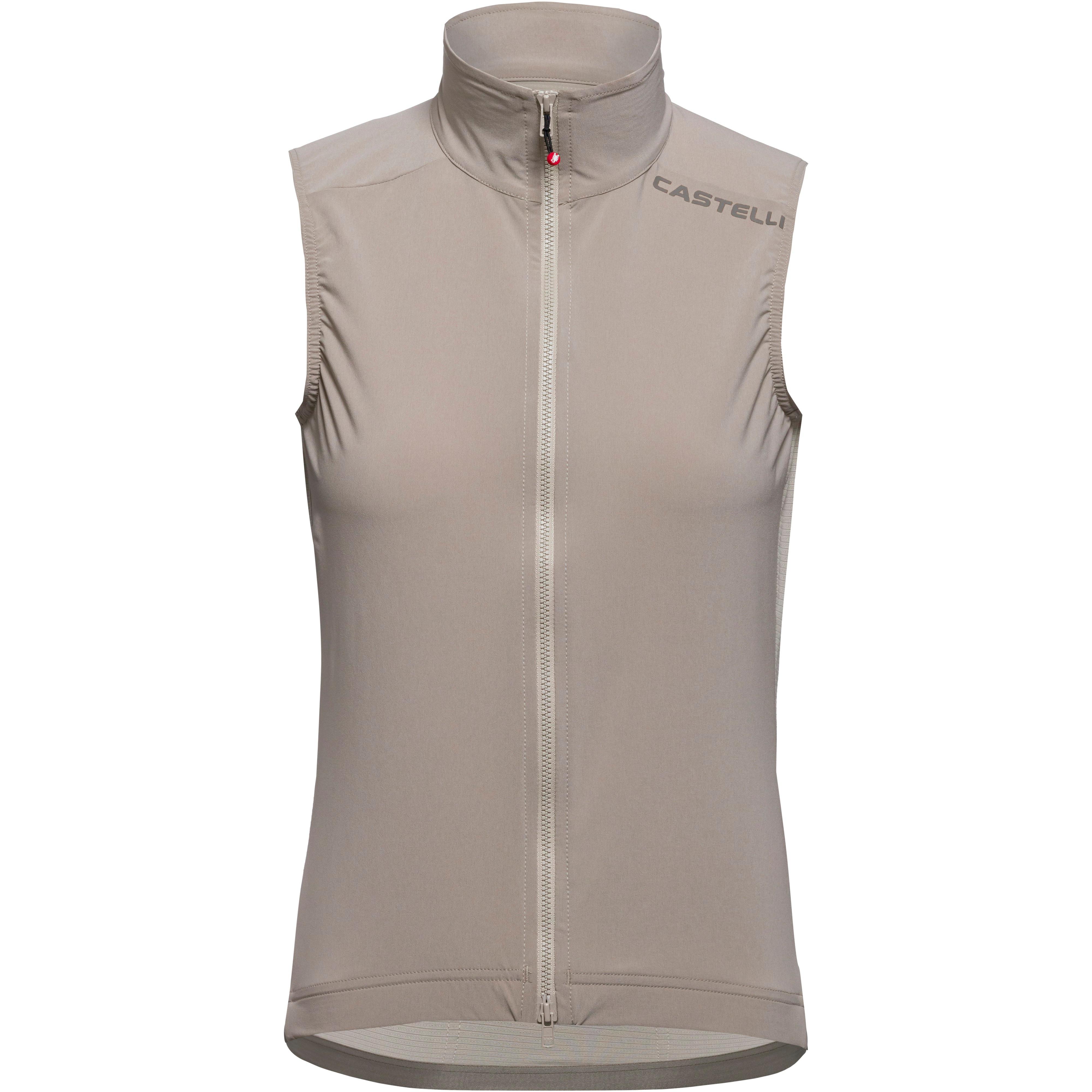 Castelli Fahrradweste Standkragen Elastic 3-Pocket Beige