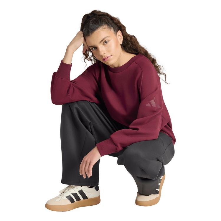 adidas adidas Soft Lux Sweatshirt Damen - maroon - 2 | SportScheck
