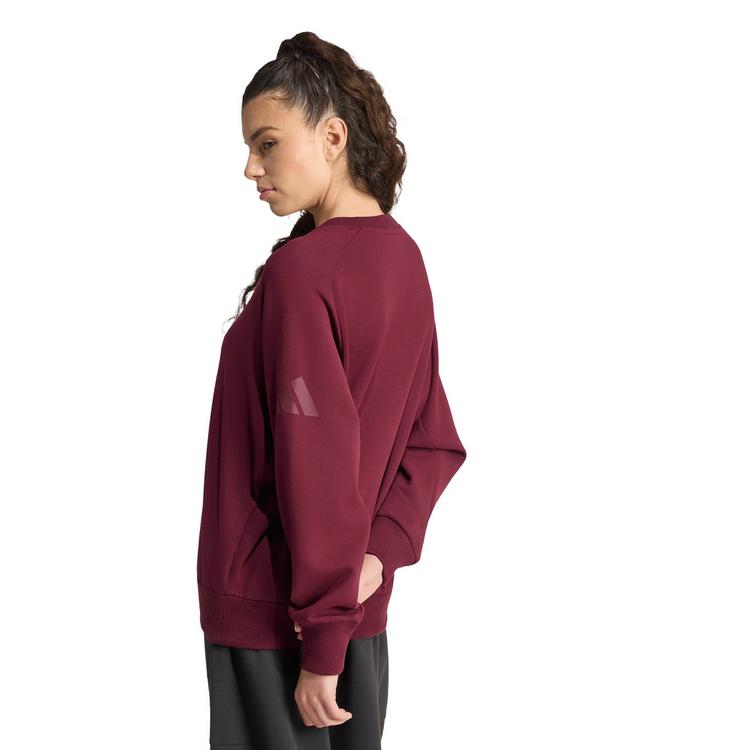 adidas adidas Soft Lux Sweatshirt Damen - maroon - 1 | SportScheck