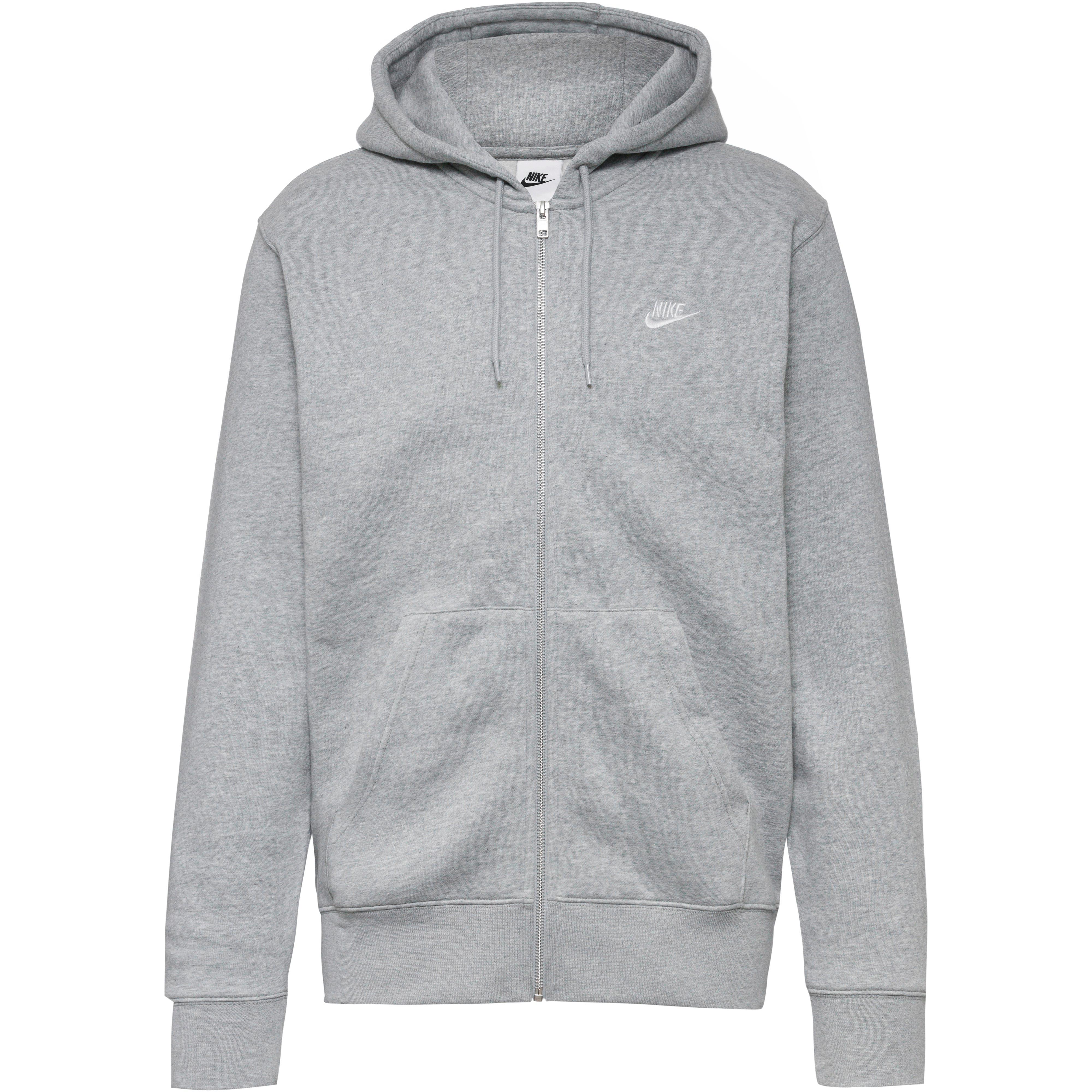 Nike Sweatjacke Club Mischgewebe Grau