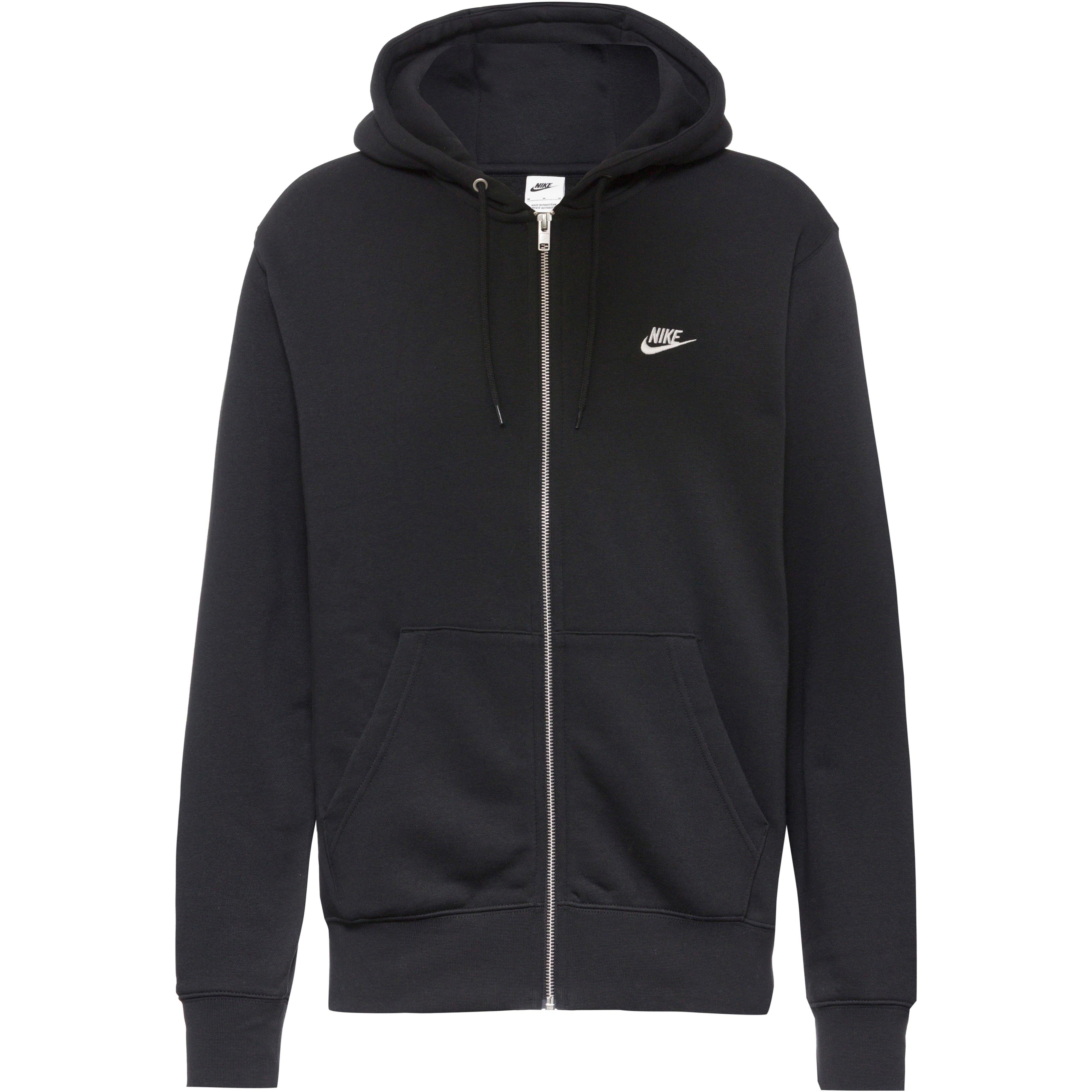 Nike Sweatjacke Club Mischgewebe Schwarz