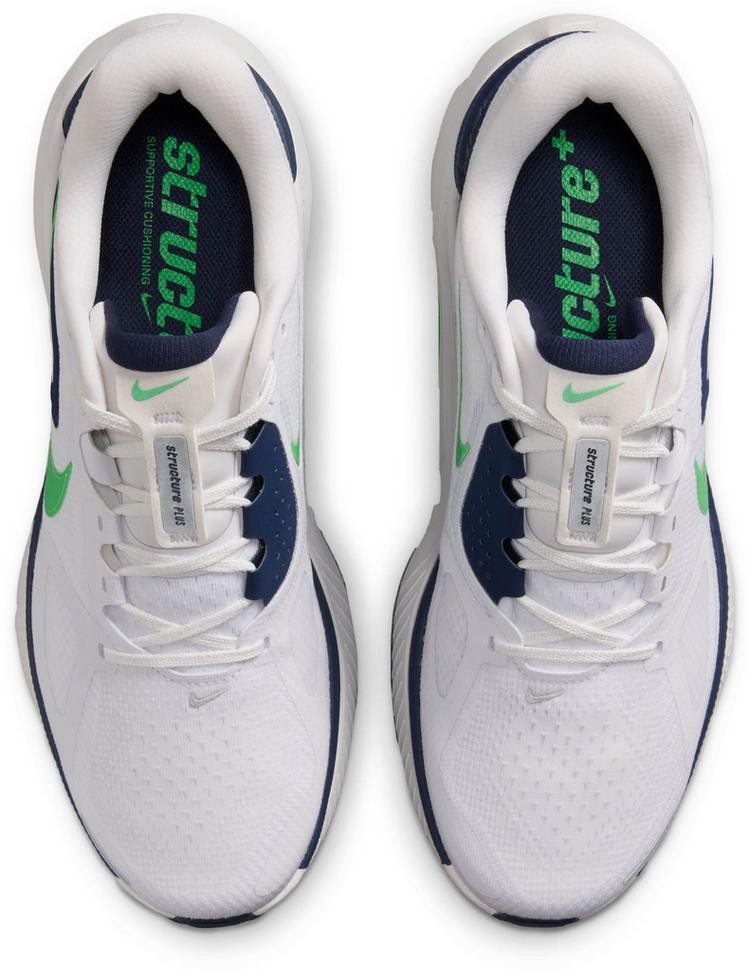 Nike Nike STRUCTURE PLUS Laufschuhe Herren - white-green spark-midnight navy - 0 | SportScheck