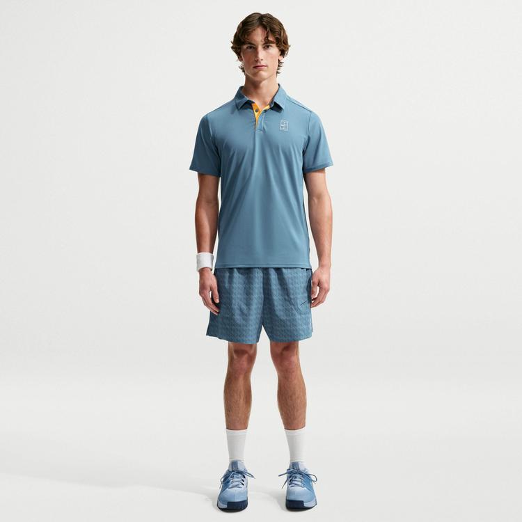 Nike Nike Advantage Tennisshirt Herren - smokey blue-white - 0 | SportScheck