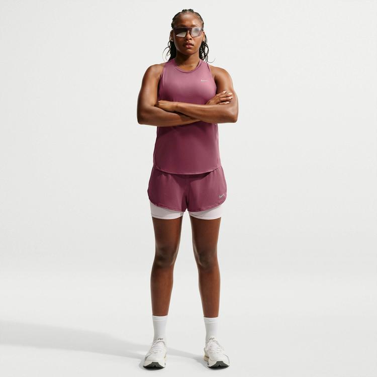 Nike Nike FLOW Laufshorts Damen - pink smoke-reflective silv - 0 | SportScheck