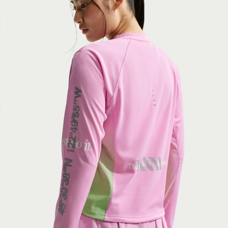 Nike Nike SWIFT Funktionsshirt Damen - pink rise-illusion green-reflective - 3 | SportScheck