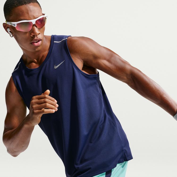 Nike Nike Miler Funktionstank Herren - midnight navy-reflective silv - 4 | SportScheck