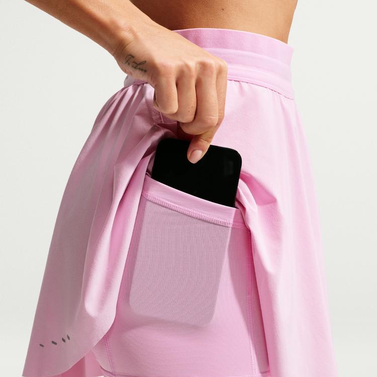 Nike Nike SWIFT SKORT Laufrock Damen - pink rise-black-reflective silv - 5 | SportScheck