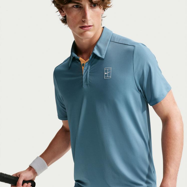 Nike Nike Advantage Tennisshirt Herren - smokey blue-white - 4 | SportScheck