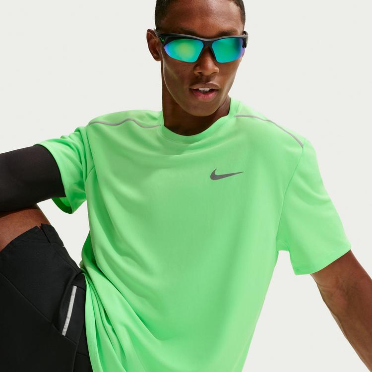 Nike Nike Miler Funktionsshirt Herren - illusion green-reflective silv - 4 | SportScheck