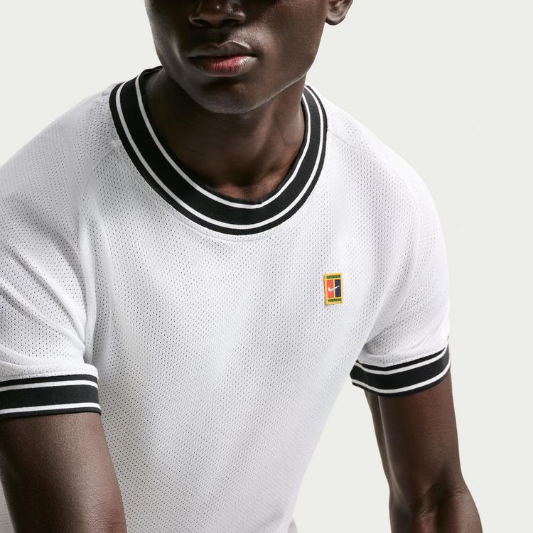 Nike Nike NKCT HERITAGE Tennisshirt Herren - white-black - 4 | SportScheck
