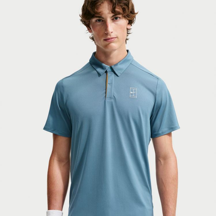 Nike Nike Advantage Tennisshirt Herren - smokey blue-white - 2 | SportScheck