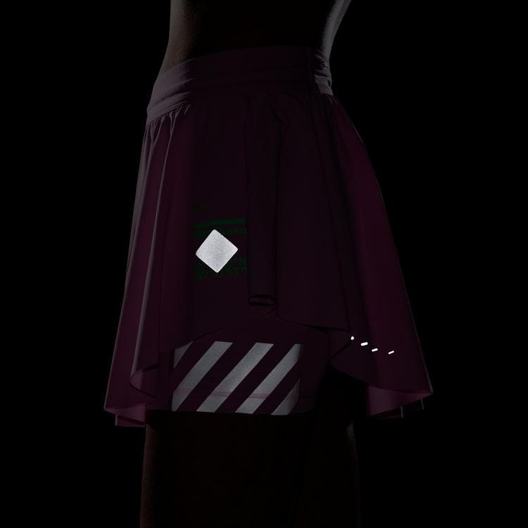 Nike Nike SWIFT SKORT Laufrock Damen - pink rise-black-reflective silv - 6 | SportScheck
