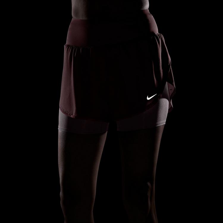 Nike Nike FLOW Laufshorts Damen - pink smoke-reflective silv - 6 | SportScheck