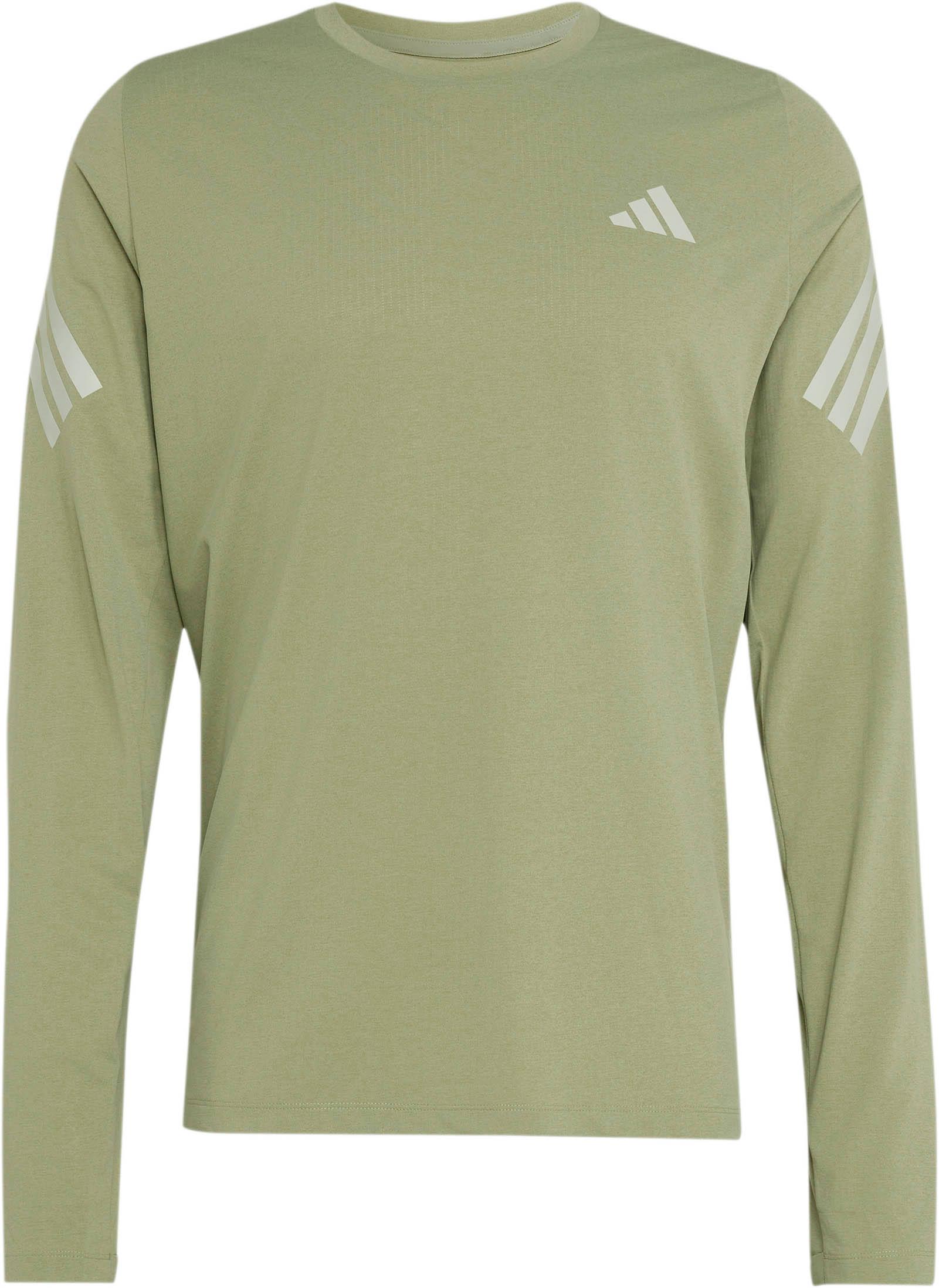 Adidas adi365 LS Funktionsshirt Climacool® 3-Streifen Daumenschlaufen Rundhalsausschnitt Kunstfaser Oliv