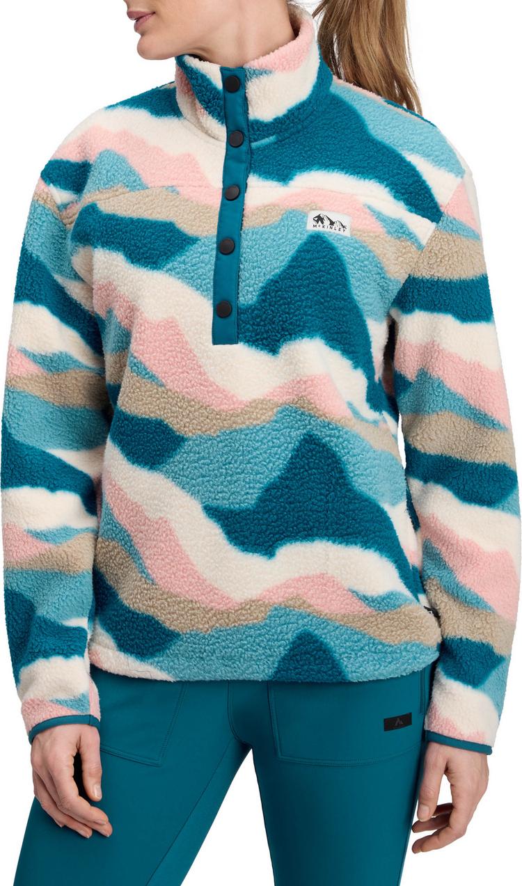 McKinley McKinley Farrah Fleeceshirt Damen - aop-blue petrol - 0 | SportScheck