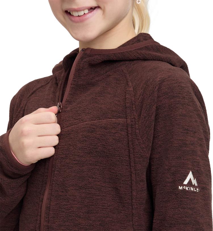 McKinley McKinley Choco Fleecejacke M&auml;dchen - melange-red wine - 3 | SportScheck