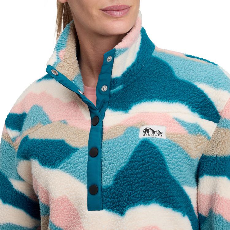 McKinley McKinley Farrah Fleeceshirt Damen - aop-blue petrol - 3 | SportScheck