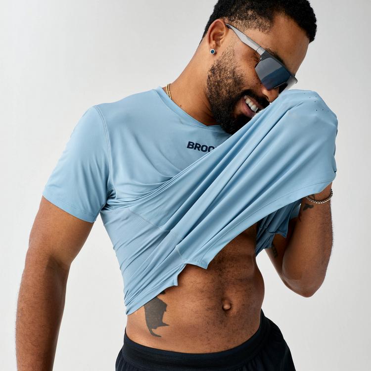 Brooks Brooks Dash Cooling Funktionsshirt Herren - blue haze - 4 | SportScheck