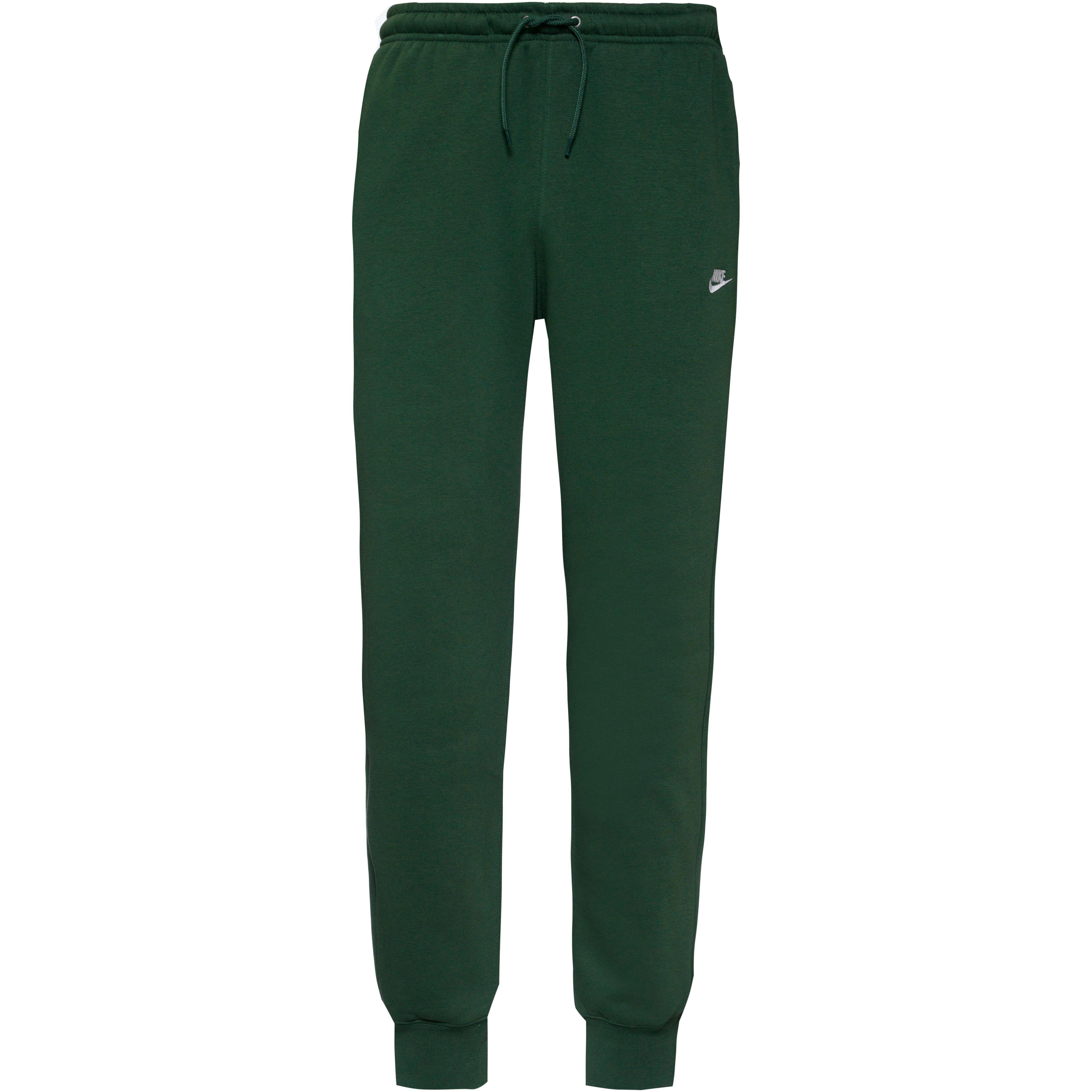 Nike Sweathose Elastikbund Seitentaschen Baumwolle-Polyester Grün