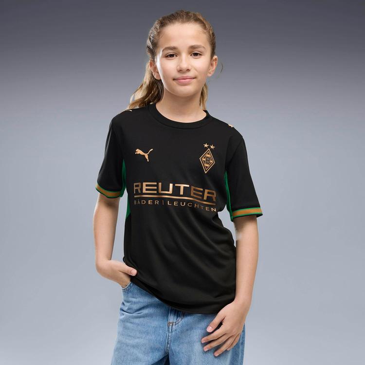 PUMA PUMA Borussia M&ouml;nchengladbach 26-27 Ausw&auml;rts Teamtrikot Kinder - puma black-archive green - 0 | SportScheck
