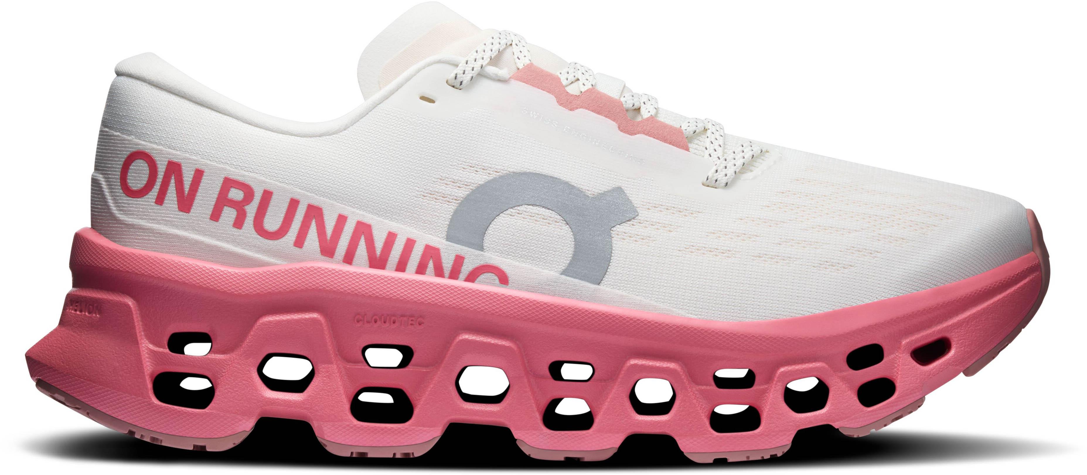 ON Women's CloudmON Women'sster 3 Sneaker Ivory/Camellia