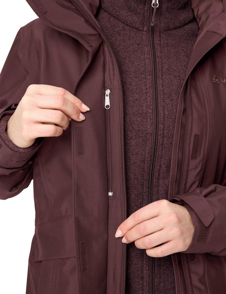 VAUDE VAUDE Idris 3in1 IV Parka Damen - dark oak uni - 3 | SportScheck
