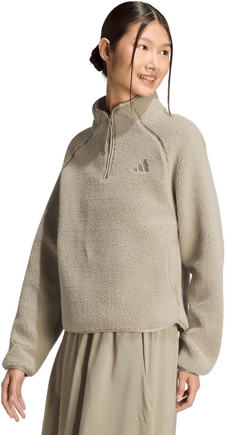 adidas adidas City Tech Fleeceshirt Damen - silver pebble - 0 | SportScheck