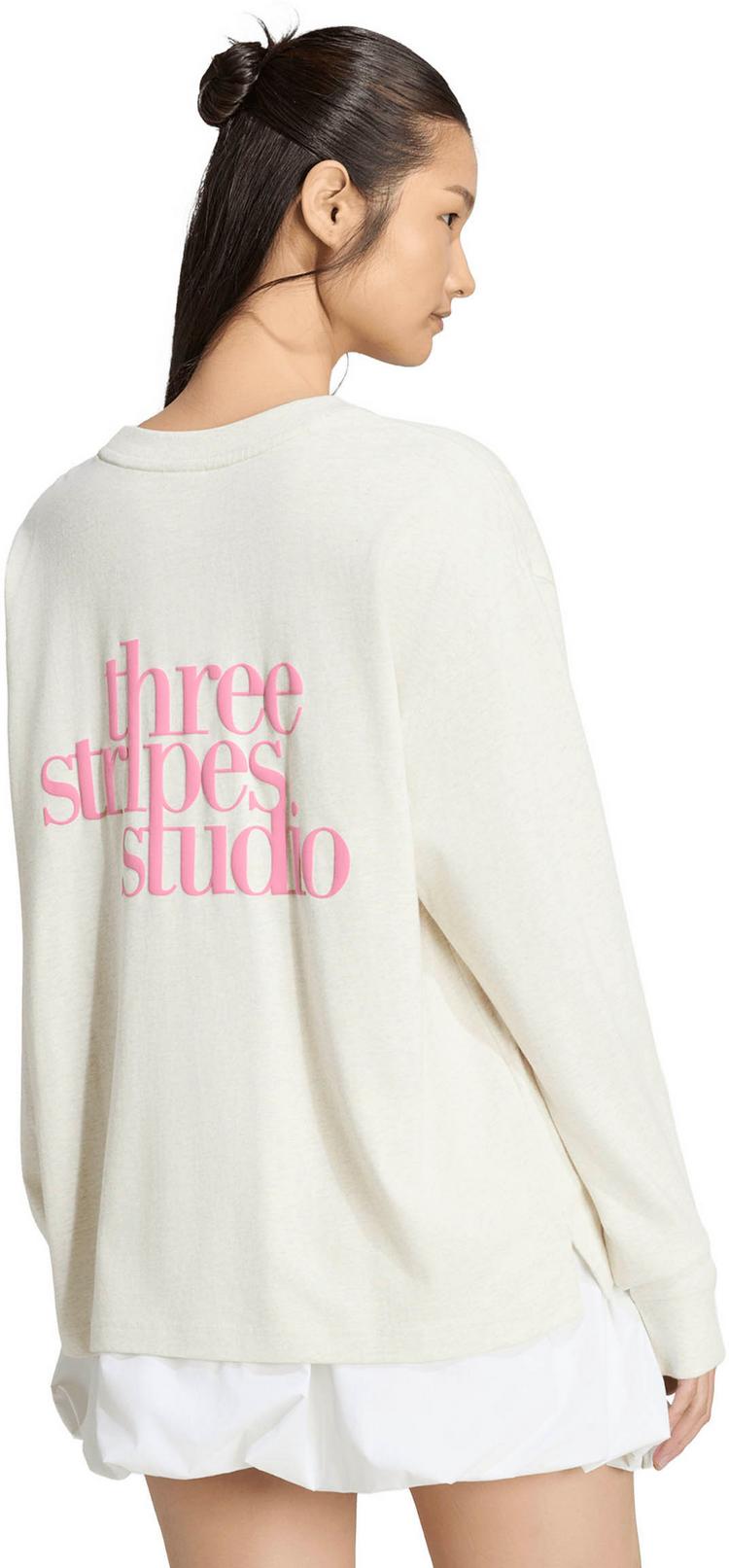 adidas adidas Studio Pack Langarmshirt Damen - chalk white melange - 1 | SportScheck