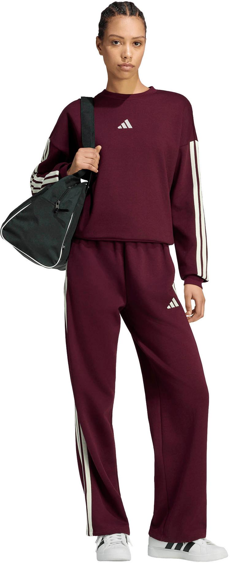 adidas adidas 3S Sweatshirt Damen - maroon-ivory - 2 | SportScheck