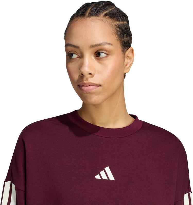 adidas adidas 3S Sweatshirt Damen - maroon-ivory - 3 | SportScheck