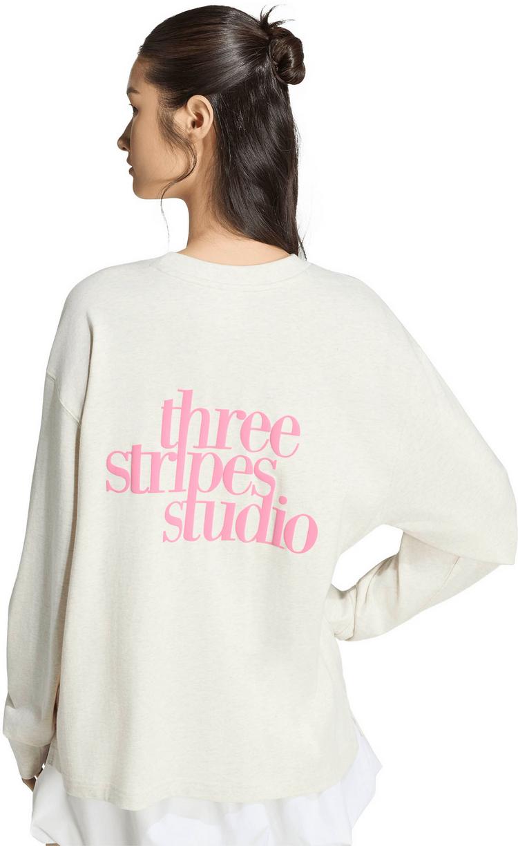 adidas adidas Studio Pack Langarmshirt Damen - chalk white melange - 4 | SportScheck