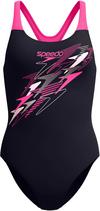 SPEEDO Badeanzug Damen - blk-pnk