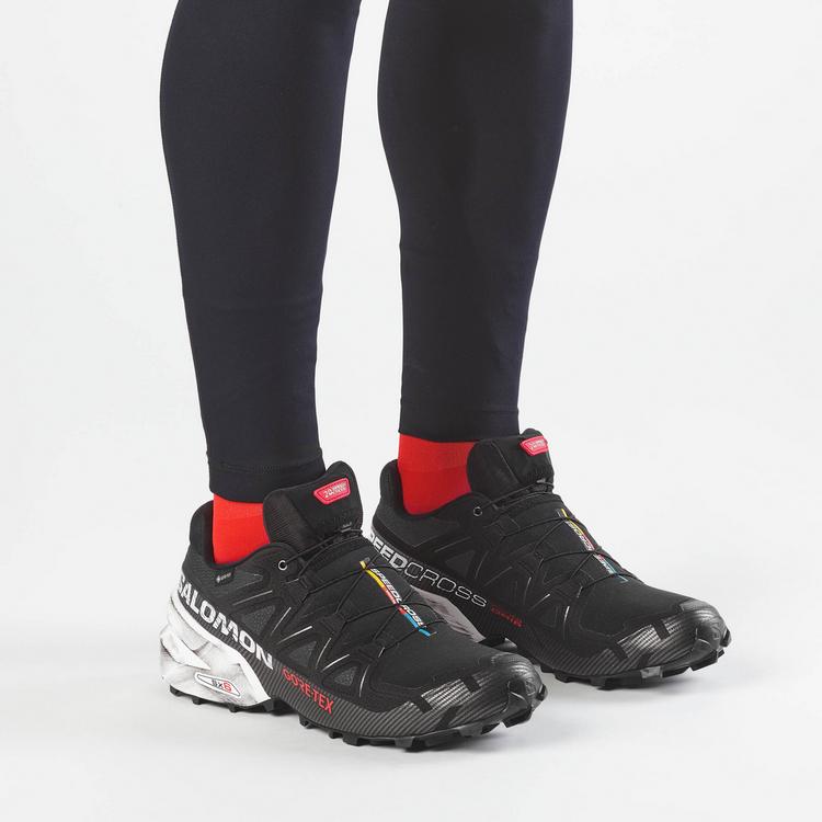 Salomon Salomon SPEEDCROSS 6 GTX Laufschuhe Damen - black-white-fiery red - 0 | SportScheck