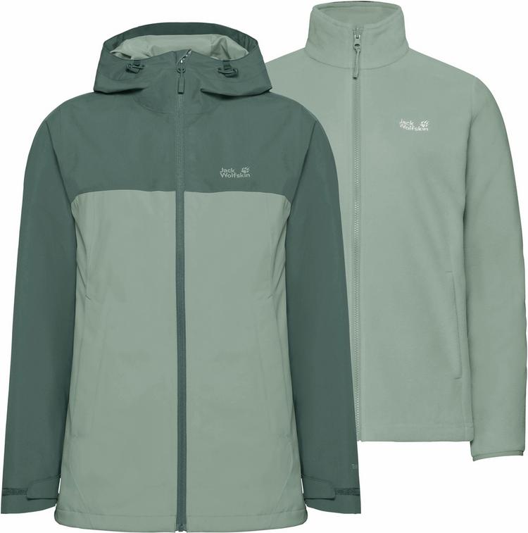 Jack Wolfskin Jack Wolfskin MOONRISE 2 3IN1 Doppeljacke Damen - green zinnia - 0 | SportScheck