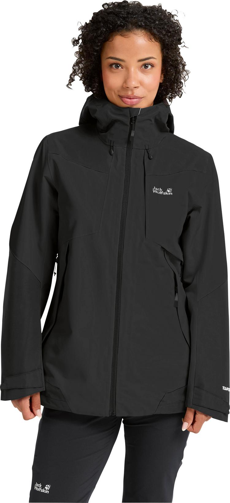 Jack Wolfskin Jack Wolfskin FLEXTRAIL 2L Regenjacke Damen - black - 0 | SportScheck