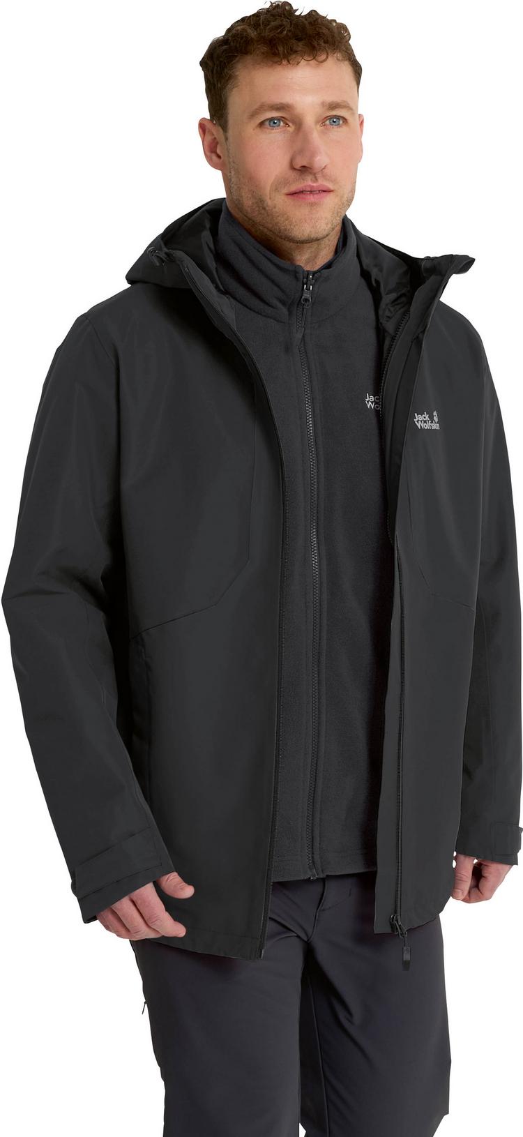 Jack Wolfskin Jack Wolfskin STONETRAIL 3IN1 Doppeljacke Herren - black - 0 | SportScheck