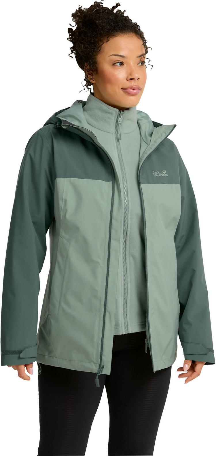 Jack Wolfskin Jack Wolfskin MOONRISE 2 3IN1 Doppeljacke Damen - green zinnia - 0 | SportScheck