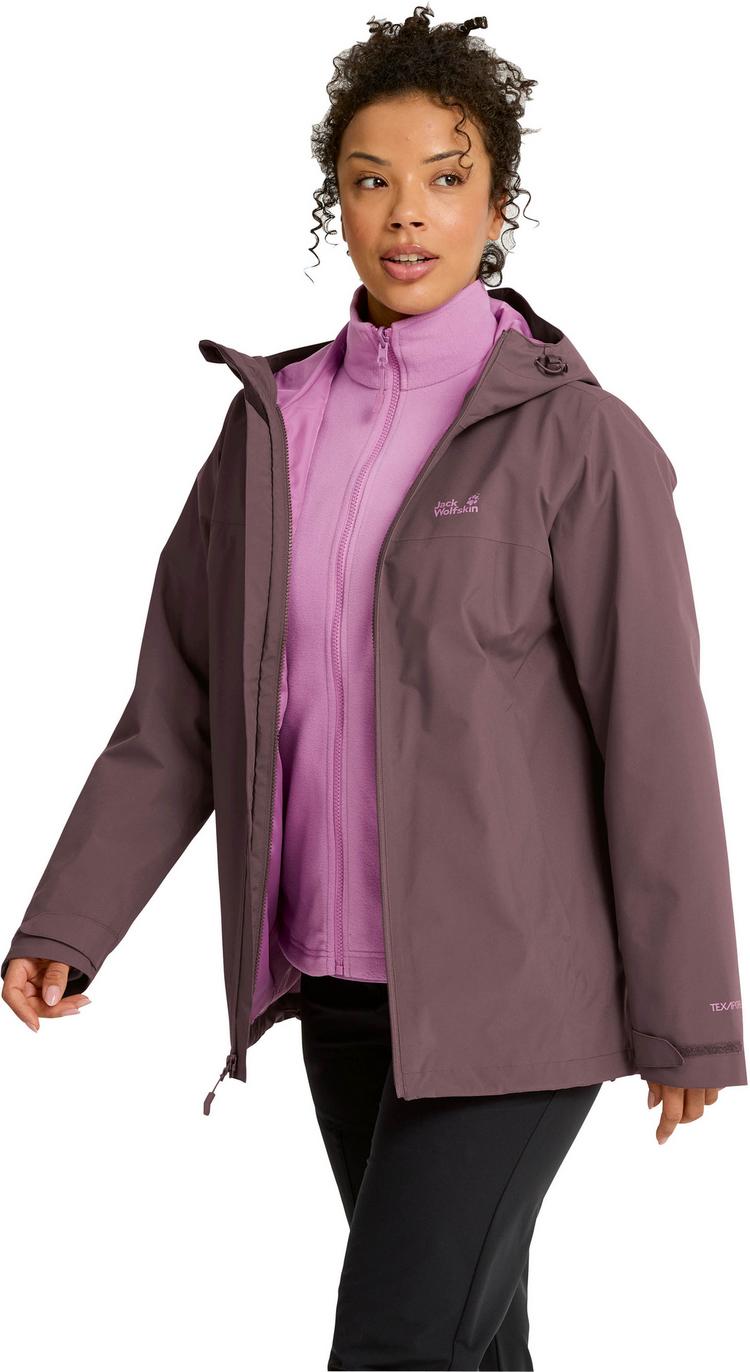 Jack Wolfskin Jack Wolfskin MOONRISE 2 3IN1 Doppeljacke Damen - sheer plum - 0 | SportScheck