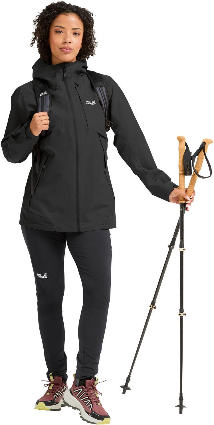 Jack Wolfskin Jack Wolfskin FLEXTRAIL 2L Regenjacke Damen - black - 2 | SportScheck