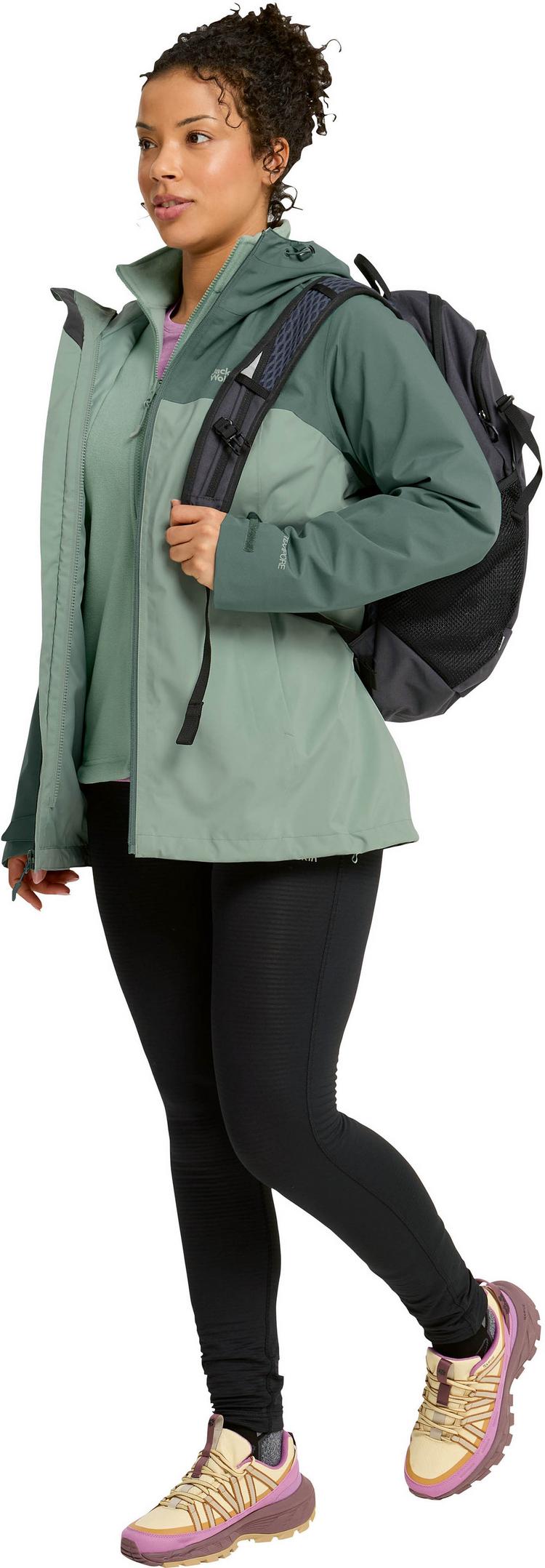 Jack Wolfskin Jack Wolfskin MOONRISE 2 3IN1 Doppeljacke Damen - green zinnia - 5 | SportScheck