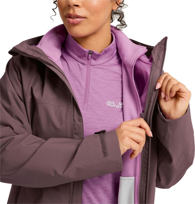 Jack Wolfskin Jack Wolfskin MOONRISE 2 3IN1 Doppeljacke Damen - sheer plum - 6 | SportScheck