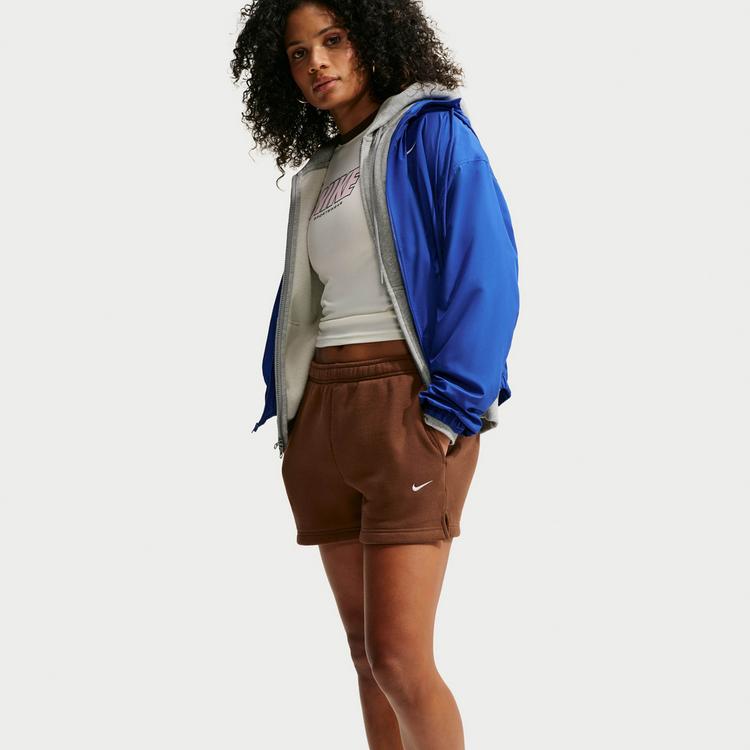 Nike Nike Studio Fleece Sweatshorts Damen - cacao wow-sail - 2 | SportScheck