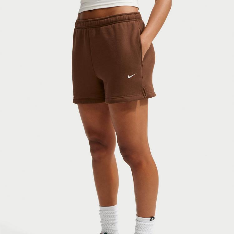 Nike Nike Studio Fleece Sweatshorts Damen - cacao wow-sail - 3 | SportScheck